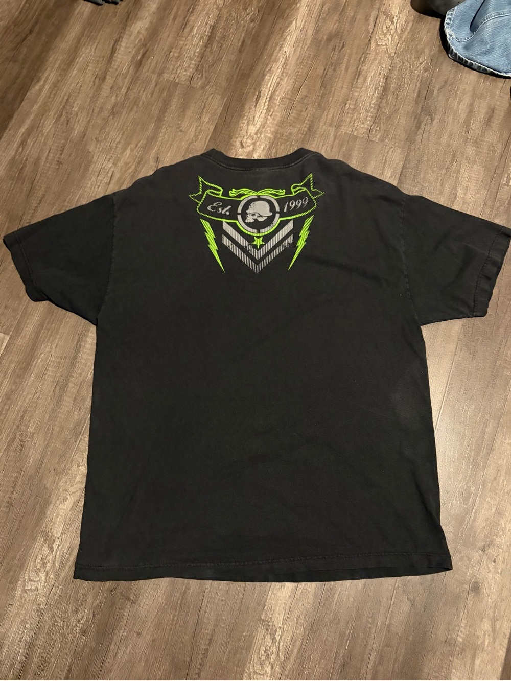 Lime Green Metal Mulisha Built To Ride Tee - Picture 4 of 6